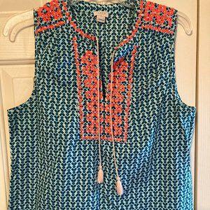 J. Crew Sleeveless Cotton Top